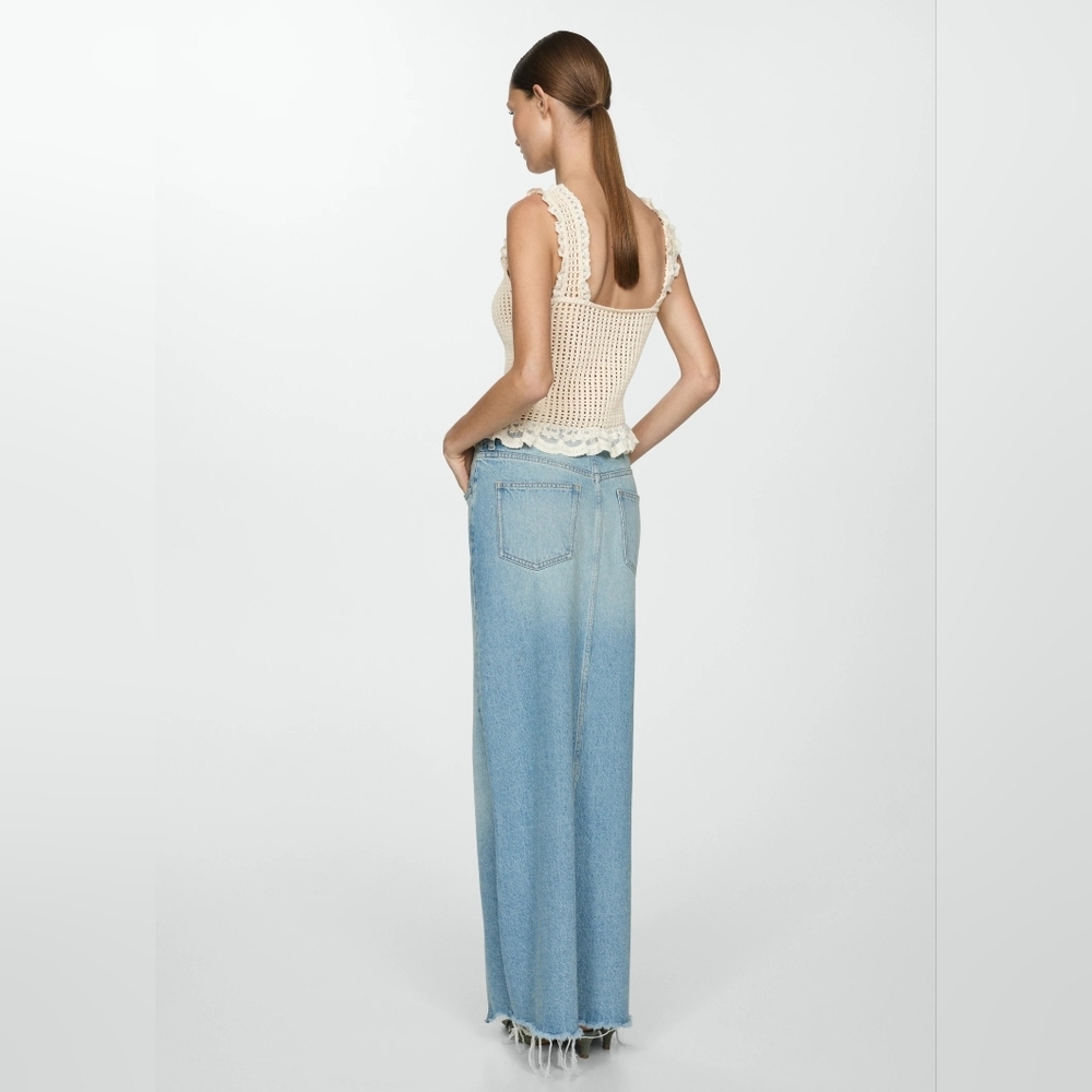Mango Openwork top with lace detail - Picture 6 of 7